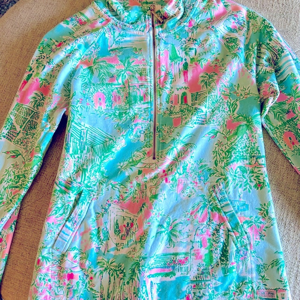 LILLY PULITZER Palm Beach print pop-over